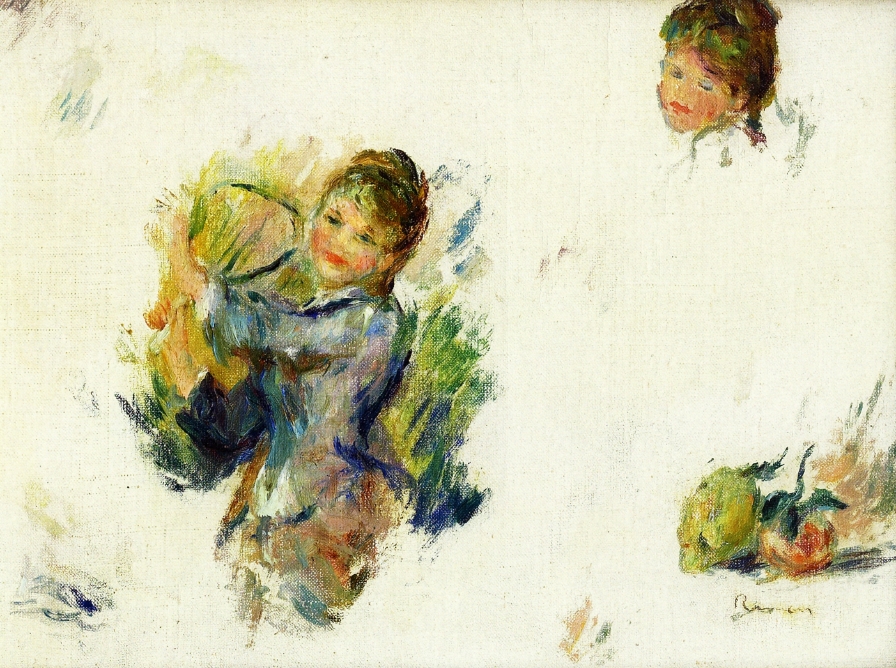 Study for girls playing with a shuttlecock 1887